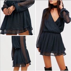 NWT Free People Boho Dahlia Long sleeve mini dress